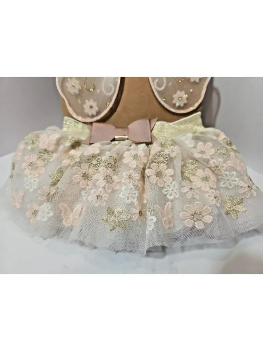 Brand New Elly & Emmy 3 Piece Tutu Set Size 0-12M Floral w/Butterfly Wings